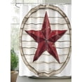 thumbnail image 2 of Shower Curtains Patriotic Stars Bath Curtain Rustic Vintage Wood Grain Waterproof Bathroom Shower Curtain Set with Hooks Decoration 72 x 84 Inches, 2 of 7