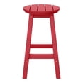 thumbnail image 3 of Costaelm Paradise 24" HDPE Round Outdoor Patio Counter Height Bar Stool, Red, 3 of 8