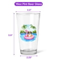 thumbnail image 5 of Hello Summer Saint Bernard at Swimming Pool Flamingo Swim Ring 16oz Pint Beer Glass Mug St Dog Lover Beer Glasses Cup - 12009, 5 of 5