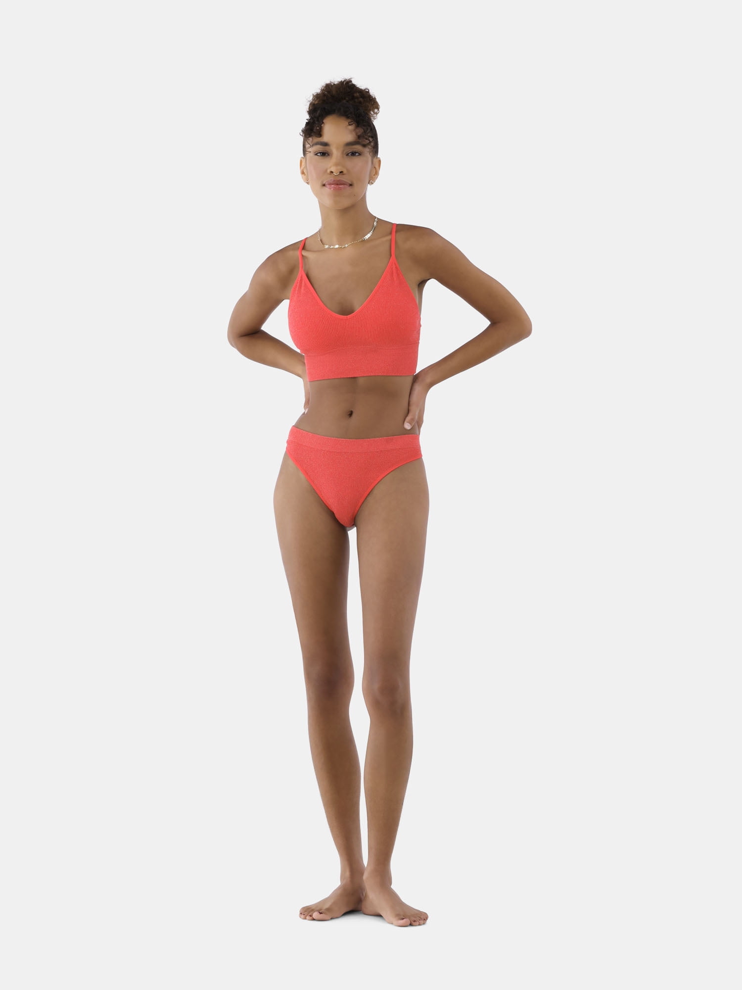 No Boundaries Lurex Thong, 2-Pack, Women's