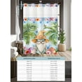 thumbnail image 6 of No Hook Cloth Fabric Shower Curtain with Snap in Liner, Coastal Tropical Waterproof Shower Curtains Set with See Through Top Window, Palm Tree Starfish Shell Flower Gnomes Bath Curtains 60"x72", 6 of 6