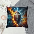 thumbnail image 2 of Wuche  Home Décor Super Soft Short Plush Square Throw Pillow Case Sofa Cushion Cover with Invisible Zipper  Insert- Football Theme Multiple specifications, 2 of 5