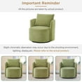 thumbnail image 4 of 360° Swivel Chair, 29.9" Accent Barrel Armchair, Upholstered Swivel Sofa Chair with Curved Design for Living Room, Bedroom, Office and Hotel (Green), 4 of 12