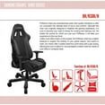 thumbnail image 5 of DX Racer DXRacer OH/KS06/N Series High-Back Office Chair Carbon Look Vinyl+PU Desk Chair(Multiple Colors), 5 of 7