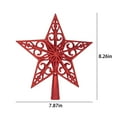 thumbnail image 3 of 7.9 Inch Christmas Tree Topper Star, Glittered Star Treetop Decoration, Hollow-Out Star Topper Decoration for Christmas Home Decor, Christmas Tree Decor, 3 of 6