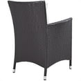 thumbnail image 3 of Modway Convene Aluminum and Rattan Patio Dining Armchair in Espresso/White, 3 of 3