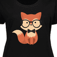 thumbnail image 4 of Inktastic Cute Hipster Fox Women's Plus Size T-Shirt, 4 of 5