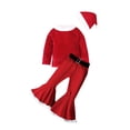 thumbnail image 4 of Disfraz de elfo de Año Nuevo 2025 para niña, conjunto de traje de Papá Noel verde con sombrero, conjunto de vestido de fiesta de Navidad elegante para niños, actuación, 4 of 5