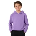 thumbnail image 3 of LIJCC Boys Girls Kids Hoodie Solid Color Sweatshirt Long Sleeve Soft Hooded Sweatshirts Baggy Preppy Pullover Top(Purple,5-6 Years), 3 of 9