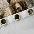 thumbnail image 4 of Feelyou 3D Wildlife Bear Curtains Pack of 2 (42x84 Each) for Teens, Rustic Jungle Animal Curtains Blackout, Farmhouse Cabin Bedroom Curtains, Window Curtains Bedroom Decor, 4 of 6
