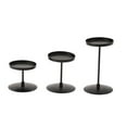 thumbnail image 3 of QSTDGVPW 3Pcs Pillar Candle Holder, Table Centerpiece Classic Desktop Ornament Candlestick Holder Candle Stand for Holiday Living Room Black Plate, 3 of 5