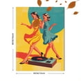thumbnail image 3 of UXIEQU Retro Dancing Women Record Player Canvas Wall Art 15.75x11.81 Inches, 3 of 8