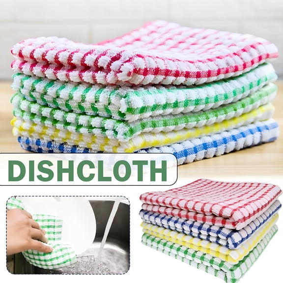 ACDANC Dish Cloths,4 Pack Dish Cloths for Washing Dishes,Dish Rags for Drying Dishes,Kitchen Wash Clothes and Dish Towels 30x30cm