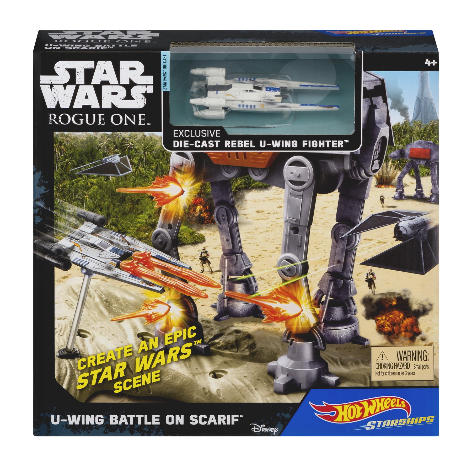 Disney Hot Wheels Star Wars Carships Rogue One Rebel U-Wing Fighter Diecast 1:64