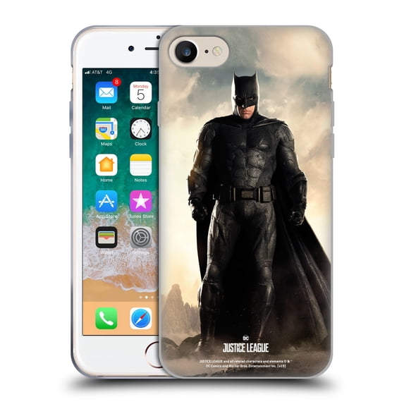 Head Case Designs Officially Licensed Justice League Movie Character Posters Batman Soft Gel Case Compatible with Apple iPhone 7 / 8 / SE 2020 & 2022