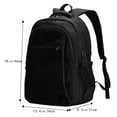 thumbnail image 5 of Salouo Black Pattern Extra Large Travel Laptop,Backpack with USB Charging Port College Backpack Business Work Bag Casual Daypack Fits for Men & Women, 5 of 7