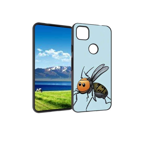 Bugs-Insects-14 Phone Case, Degined for Google Pixel 4A 4G Case Men Women, Flexible Silicone Shockproof Case for Google Pixel 4A 4G