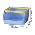 thumbnail image 3 of Cesta de almacenamiento de plástico con asa | Organizador apilable para escritorio, oficina y cocina | Contenedor multiusos para aperitivos, 3 of 6