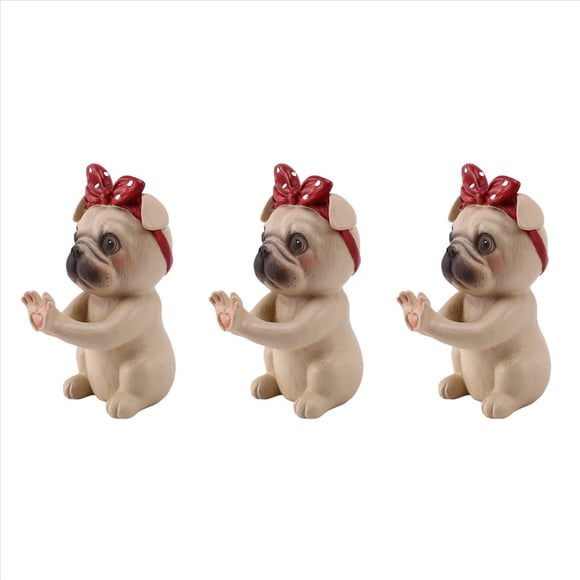 3X Puppy Dog Glasses Holder Stand Retenedores de Gafas Gafas de Sol Display Cute Gift (Pug)