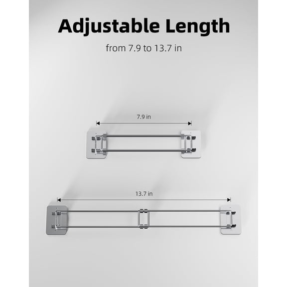 FJSHN-RV Shower Corner Storage Bar, 7.9-13.7 inches RV Bathroom Travel Trailer Storage Organization Coner Bar, Stainless Steel RV Shower Corner Shelf Rod in Camper Must Haves Accessories (3 Pack)