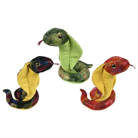 Adventure Planet Plush - SET OF 3 COIL COBRAS (Black, Green & Red)[11.5 inch]