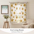 thumbnail image 4 of Yellow Summer Floral Sheer Curtains 72 Inch Length 2 Panels Set, Pastoral Daisy Botanical Cute Rustic Voile Window Treatment Rod Pocket Curtains Sheers for Bedroom/Living Room/Kitchen 52"x72"x2, 4 of 8