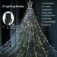 thumbnail image 3 of Oycbuzo Christmas Star String Lights Outdoor 13FT 246LED 8Modes for Holiday Party Yard Garden Decor-White, 3 of 7