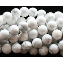 4mm White Howlite Round Beads Genuine Gemstone Natural Jewelry Making