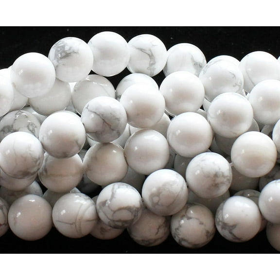 4mm White Howlite Round Beads Genuine Gemstone Natural Jewelry Making