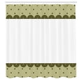 thumbnail image 2 of Ambesonne Vintage Shower Curtain, Old Fashioned Lace Pattern, 69"Wx75"L, Pale Olive, 2 of 4