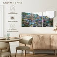 thumbnail image 4 of Elephant Stock Port-au-prince Residences Wall Art - Horizontal Multi Panel Canvas - Living Room Wall Decor - Places Multi Panel - Green And Yellow Decor - 74" x 36", 4 of 4