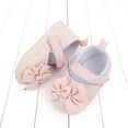 thumbnail image 4 of Xfvqtps Infant Girls Walking Shoes Mary Jane Bowknot Cute Princess Non Slip Comfortable Soft Sole Cotton Prewalker Baby Newborn Fashion Crib Shoes Pink, 4 of 6