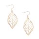 thumbnail image 1 of Pendientes de la gota de la hoja de oro Pendientes de la hoja de la planta Pendiente colgante Regalos para la hermana esposa y oro diario, 1 of 5