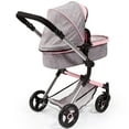 thumbnail image 4 of Bayer Design: Pram City Vario Stroller - Gray & Pink Butterfly - Accessory For Dolls Up To 20", Matching Shoulder Bag, Converts To Jogger, Kids 3+, 4 of 9