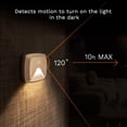 thumbnail image 3 of Paquete de 6 luces LED adhesivas con sensor de movimiento Innofox, color blanco cálido, 3 of 6