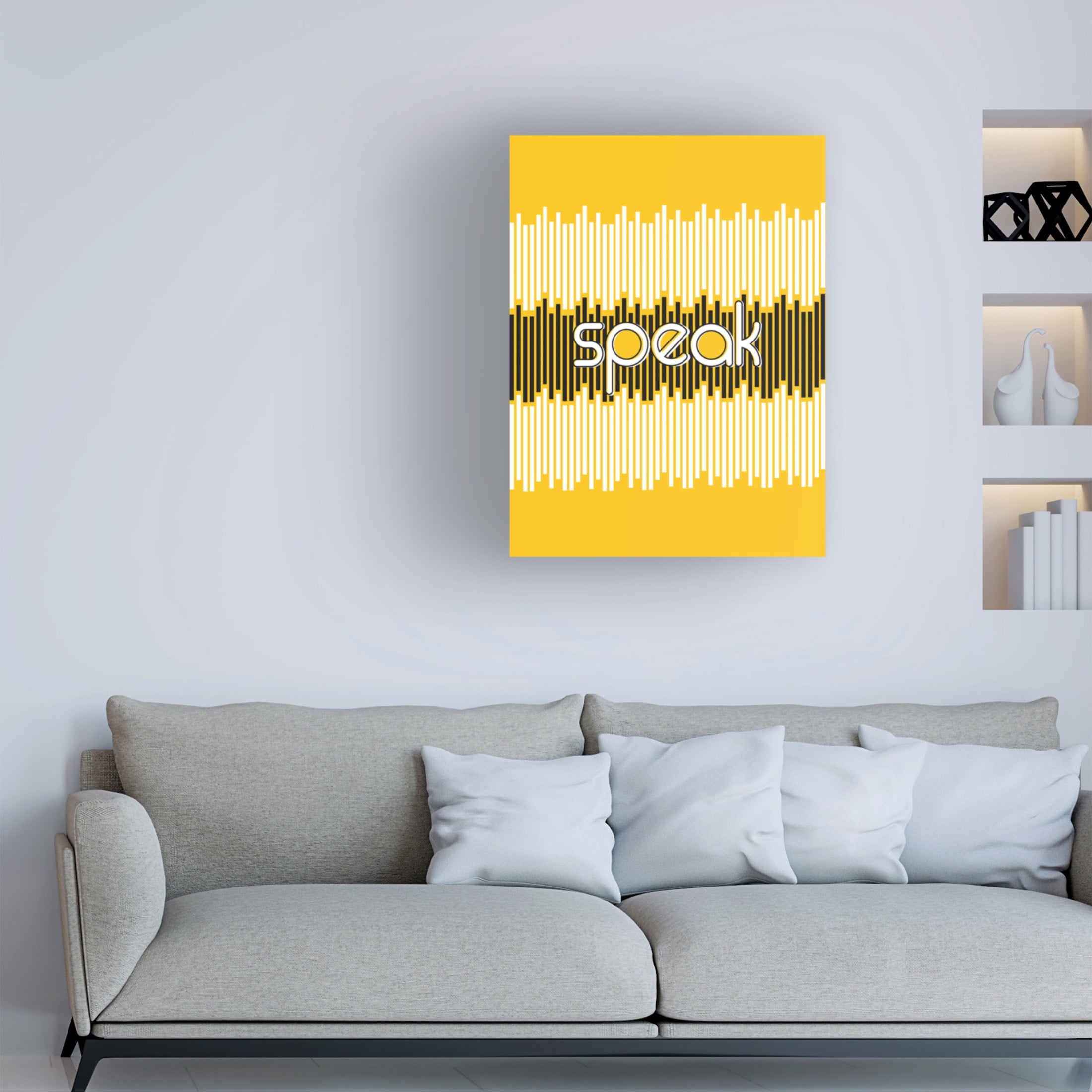 Canvas Wall Art - NUMA Art 'Speak' Wall Art for Living Room, Bedroom, or Office Décor by Trademark Fine Art - 24 x 32 Inches