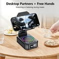 thumbnail image 6 of CILLSO Wireless Charging Phone Stand with Bluetooth Speaker, Gifts for Men Women, Foldable Desktop Phone Holder with LED Battery Display, HD Sound & Anti-Slip Base, 5-in-1 Tech Gadget, 6 of 10