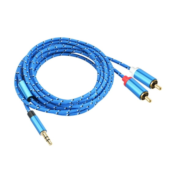 3.5mm to 2RCA Adapter Cord Stereo AUX Cable Line for Smartphones, MP3, Tablets, Speaker, Subwoofer, Home Theaters