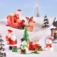 thumbnail image 2 of Mini decoración navideña para acuario, árbol de Papá Noel, muñeco de nieve, trineo, micropaisaje, bricolaje, adorno para jardín, hogar, pecera, regalo, 2 of 5
