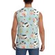 thumbnail image 4 of Fotbe Cute Cows Men's Camiseta sin Mangas Estampada para Hombres, Playera Casual para Gimnasio, Entrenamiento, Playa-Small, 4 of 7