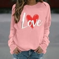 thumbnail image 5 of cocolona Womens Valentines Sweatshirts Casual Loose Crew Neck Long Sleeve Shirts Fashion Heart Print Pullover Tops Graphic Sweatshirts, 5 of 7