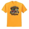 thumbnail image 2 of Wild Bobby, Ford Retro T-Bucket Roadster 1923 Vintage Garage Motors, Cars and Trucks, Men Graphic Tee, Gold, 4X-Large, 2 of 4