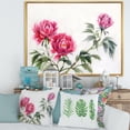 thumbnail image 2 of Designart 'Three Vintage Red Peonies Flowers' Traditional Framed Canvas Wall Art Print, 2 of 5