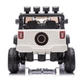 thumbnail image 6 of POVANLI 24V Kids Ride on Truck Car,2 driving Modes, Kid manual control,W/Parents 2.4G Remote Control, 400W Powered Toy Car up to 5 mph, w/ Spring Suspension, 3 Speeds,LED Lights,Bluetooth Music,White, 6 of 7