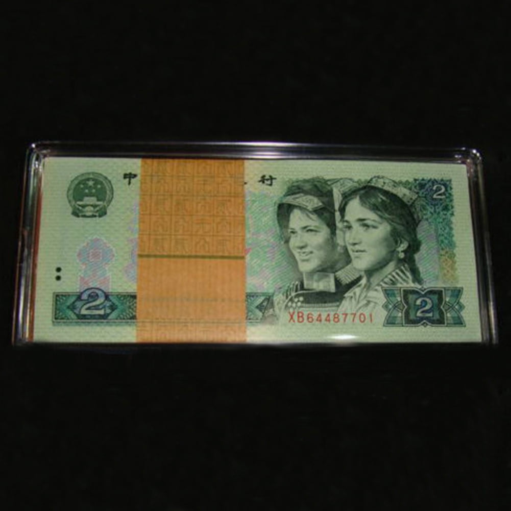 EP_ Acrylic Currency Notes Holders Display Box Clear Case Bundle Paper Money San 