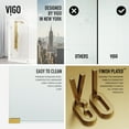 thumbnail image 5 of VIGO Arden 34 in. W x 78 in. H Frameless Fixed Shower Screen Door in Matte Brushed Gold with 3/8 in. (10mm) Clear Glass, 5 of 11