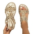 thumbnail image 3 of Women Rhinestone Slingback Sandals Clear Sandals for Women with Heels Espadrille Wedge Sandals for Women Elastic Strap Bohemian Casual Wedge Sandals for Women Casual Summer Shower Sandals, 3 of 9