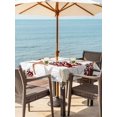 thumbnail image 3 of Outdoor Tablecloths with Umbrella Hole & Zipper, Brown Starfish Coastal 54x54 Inch Square Tablecloths, Coral Nautical Summer Ocean Waterproof Table Cloth, Patio/Pool/Picnic Table Covers, 3 of 8