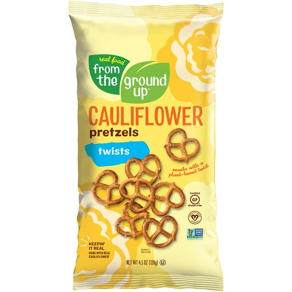 From The Ground Up Cauliflower Pretzel Sticks Twist, 4.5 Oz, Pack Of 12
