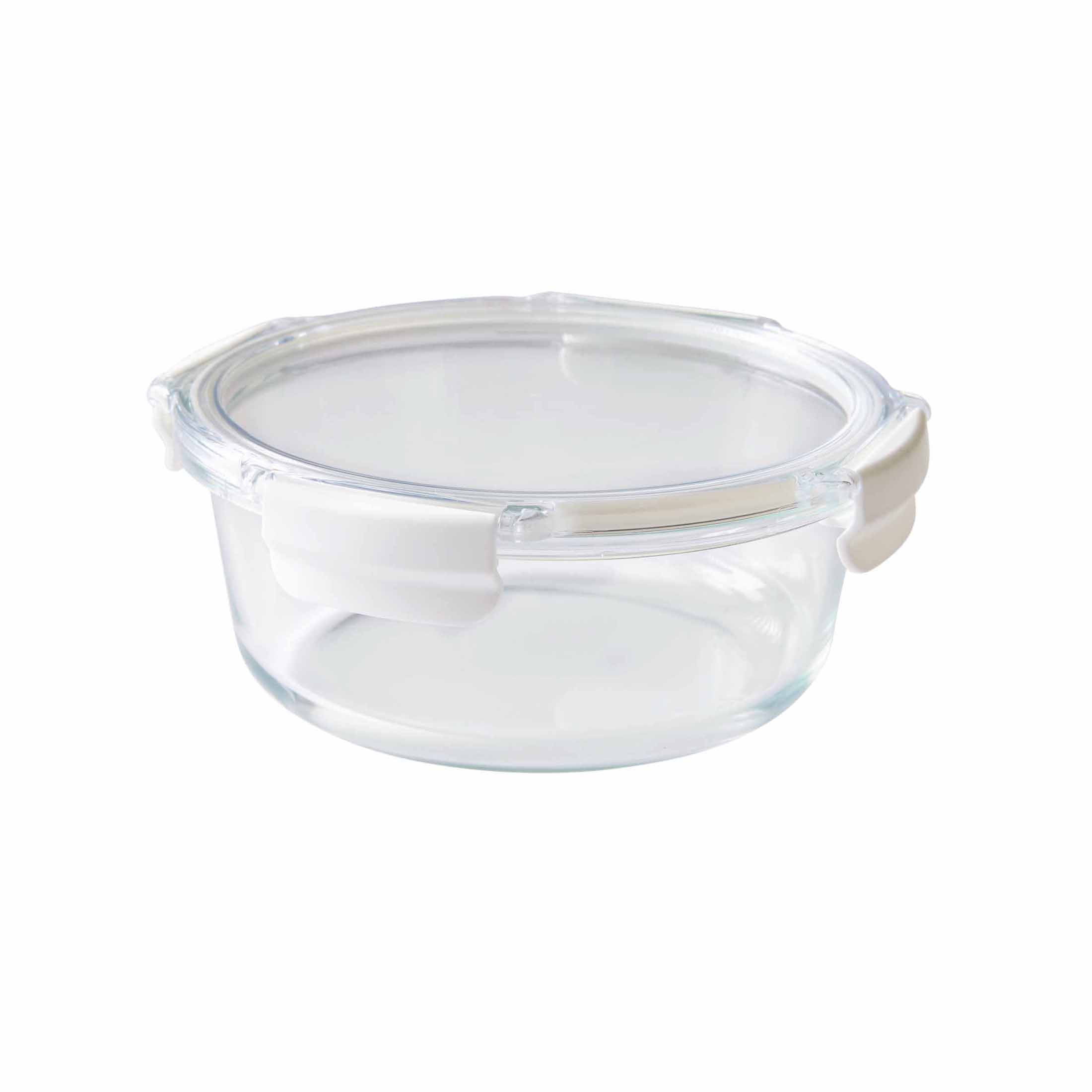 (8 pack) Better Homes & Gardens 4Cup Round Glass Food Storage Container with Tritan Lid. Set of 1, 2 Pieces